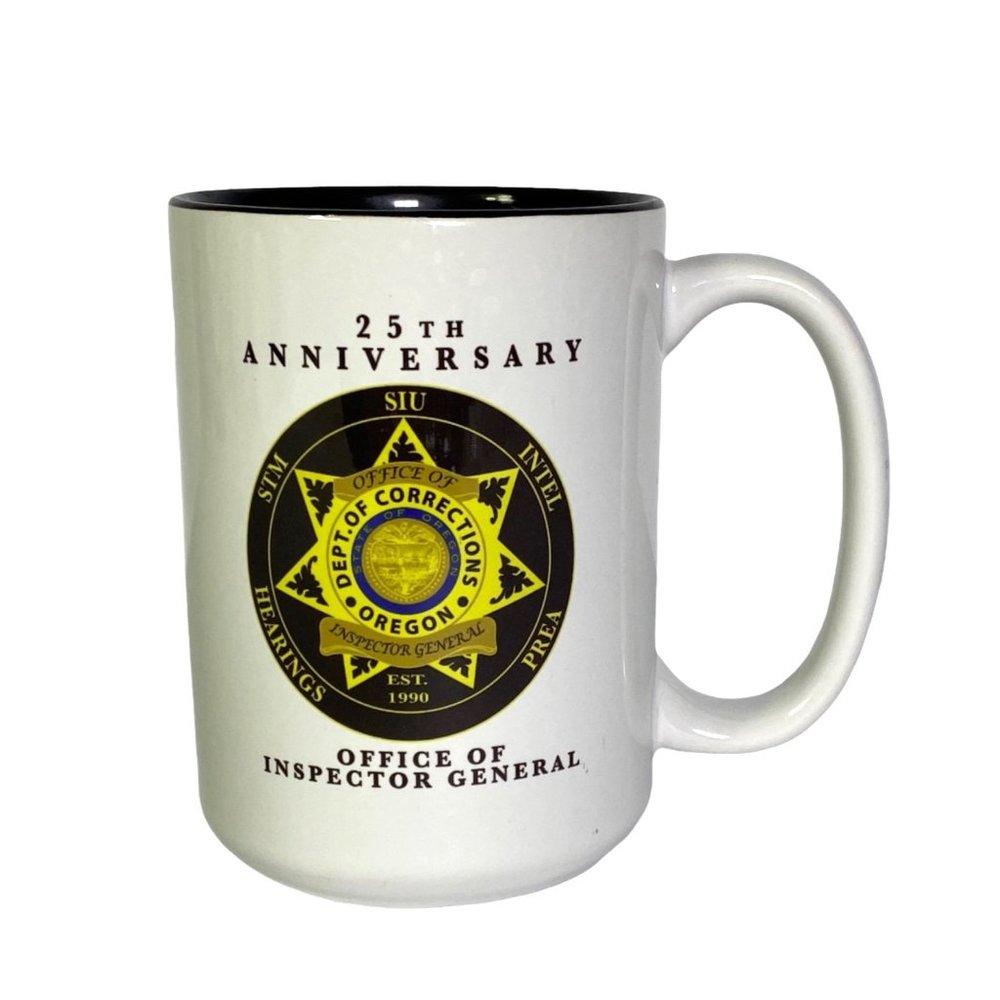 Oregon Dept Of Corrections Mug Cup Office of Inspector General 25th Anniversary